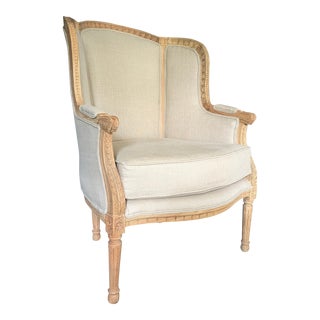 French Louis XV Bergere Chair by Wisteria For Sale