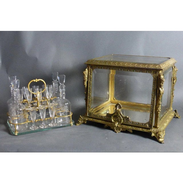 Gilt Bronze Cellar Liquor Cabinet For Sale - Image 10 of 13