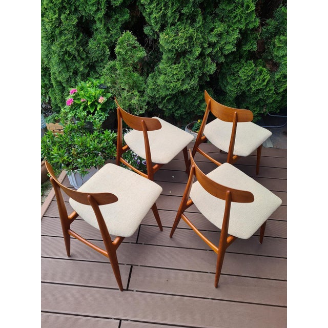 Wood Vintage Habeo Model Chairs in Teak, Germany, 1950s, Set of 4 For Sale - Image 7 of 17