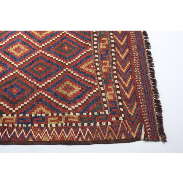 1930s 1930s Colorful Turcoman Flatweave Floor Kilim-10' X 4' 9'' For Sale - Image 5 of 14
