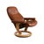 Animal Skin Set of Consul Recliner Lounge Chair and Ottoman in Leather from Stressless For Sale - Image 7 of 18