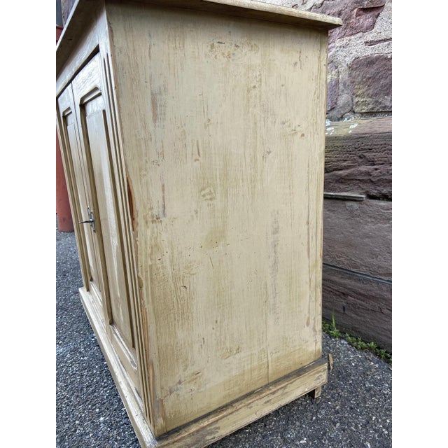 French Alsace Farmer Painted Buffet, 1890s For Sale - Image 9 of 14