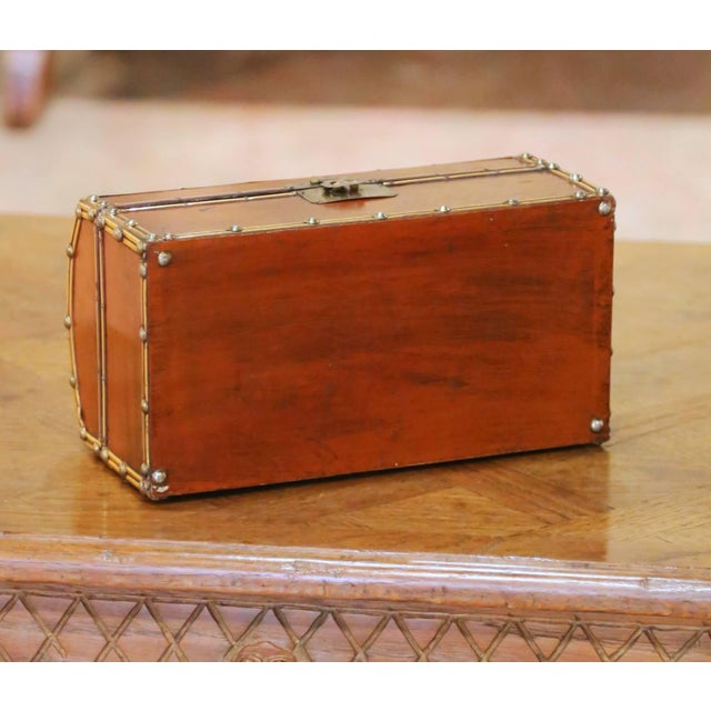 Set of Four Vintage Hand-Painted Wooden Treasure Boxes With Maritime Scenes For Sale - Image 13 of 13