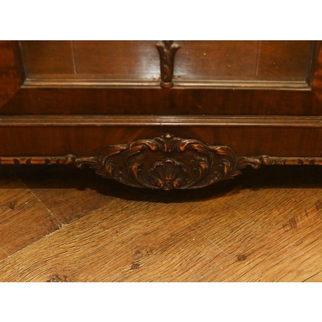 Brown Chippendale Glazed Mahogany Bookcase, 1910s For Sale - Image 8 of 12