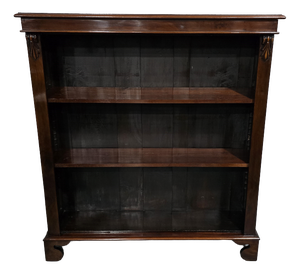 Victorian Mahogany Open Adjustable Library Bookcase, 1880