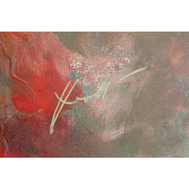 Bronze Hua Chen "Serenity" Hand-Embellished Artist's Proof Giclée on Canvas, 2004, Bronze Frame For Sale - Image 8 of 15