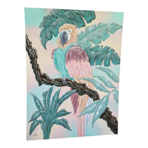 Large Contemporary Tropical Macaw Painting by Madore