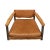 Wood Mid-Century Modern Style Contemporary Leather Armchair For Sale - Image 7 of 11