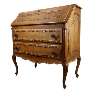 20th Century Louis XV Scriban Chest of Drawers in Walnut For Sale