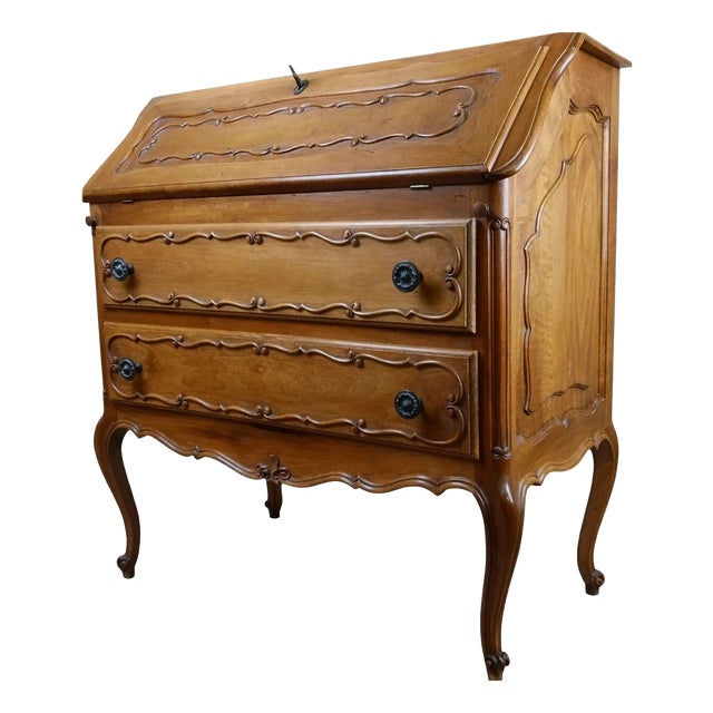 20th Century Louis XV Scriban Chest of Drawers in Walnut For Sale