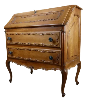 20th Century Louis XV Scriban Chest of Drawers in Walnut