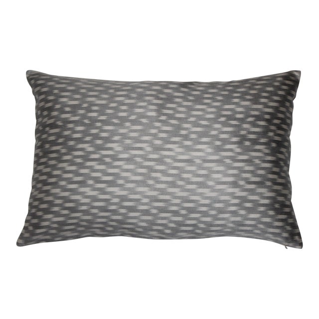 Contemporary Silk Ikat Bohemian Throw Pillow For Sale