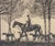 Art Sz: 6 1/2"H x 16 1/2"W Frame Sz: 12 3/4"H x 22 1/8"W Paul Desmond Brown (American, 1893-1958), Fox Hunting Scene,...