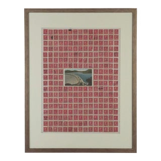 "Stamp Art" Collage, u.s.a. Circa 1910 For Sale