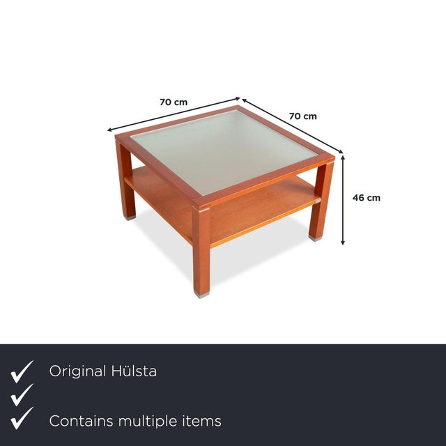 Modern Coffee Tables in Wood and Glass from Hülsta, Set of 2 For Sale - Image 3 of 18