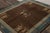 Art Deco Hand-Knotted Antique Peking Chinese Deco Rug in Blue, Brown Pictorial Pattern For Sale - Image 3 of 7