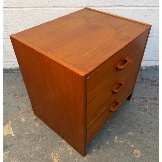 Mid 20th Century Mid-Century Modern Teak Three-Drawer Nightstand For Sale - Image 5 of 11