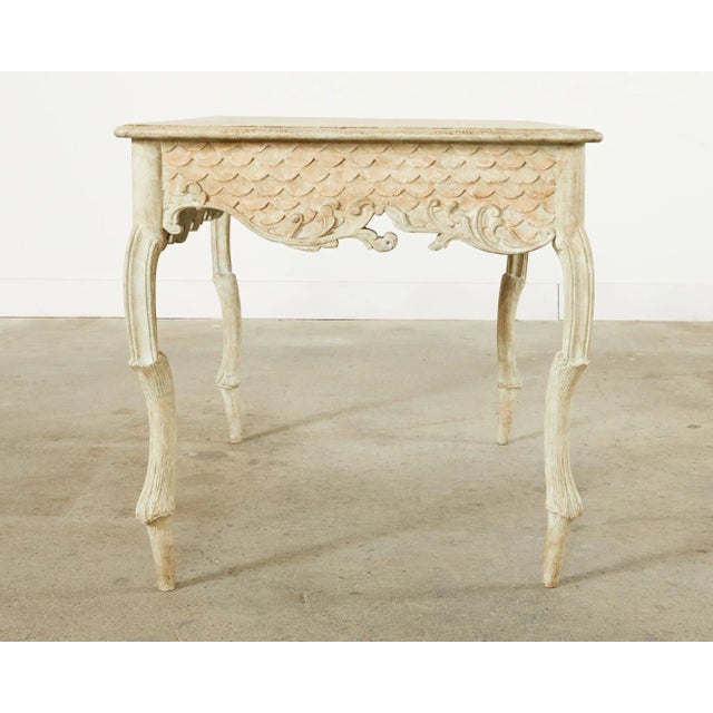 Early 21st Century Hendrix Allardyce Rococo Style Lacquered Library Table Desk For Sale - Image 5 of 12