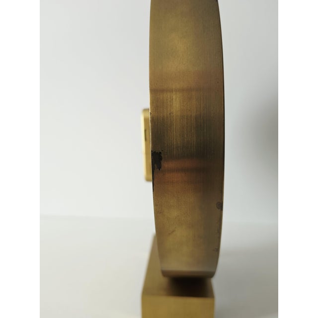Metal World Time Mantel Clock by Heinrich Möller for Kienzle, Germany, 1950s For Sale - Image 7 of 17