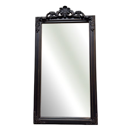 Black Decorative Panel Beveled Mirror For Sale