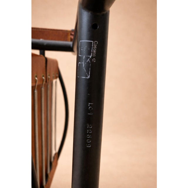 Cassina LC1 Tilting Back Chair in Leather by Le Corbusier for Cassina, 1980s For Sale - Image 4 of 8