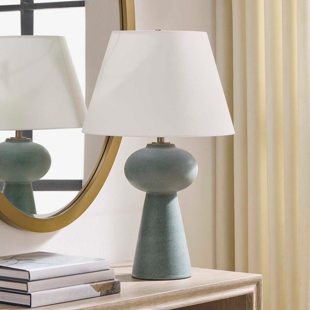 Traditional Elwyn Light Blue Table Lamp For Sale - Image 3 of 6