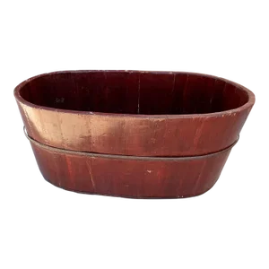 Early 20th Century Large Chinese Red Lacquered Wood Tub/Bucket