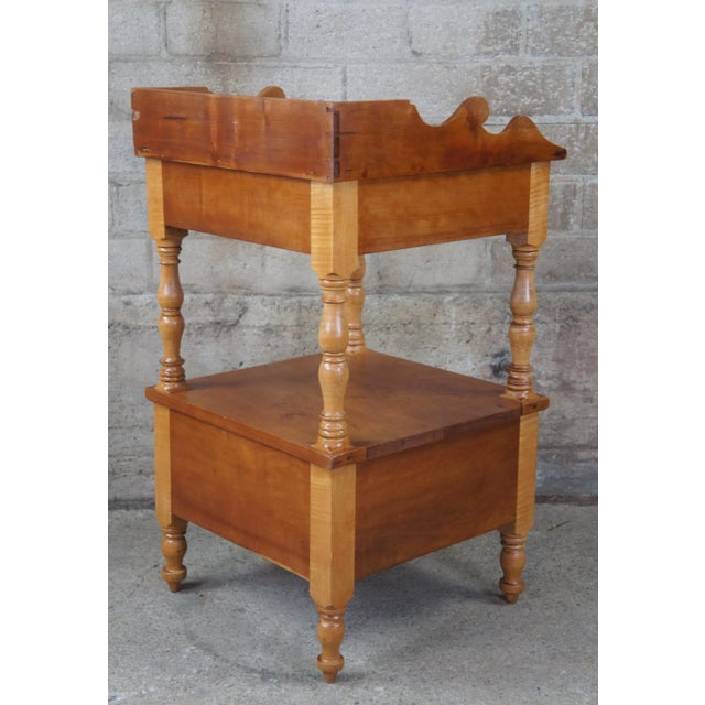 Mid 20th Century Early American Maple & Cherry Two Tier Side Table For Sale - Image 4 of 13