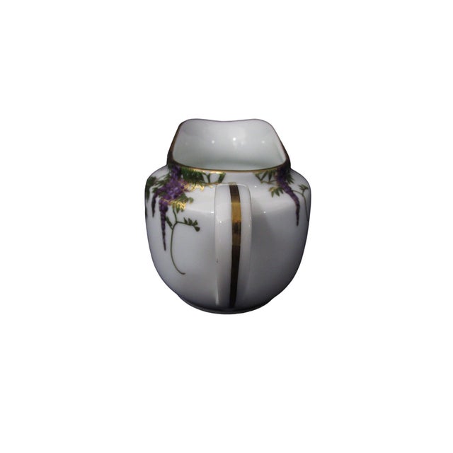 Ceramic 1950s Koshida Wisteria Garland Hand Painted Creamer Cream Jug, Japan For Sale - Image 7 of 12