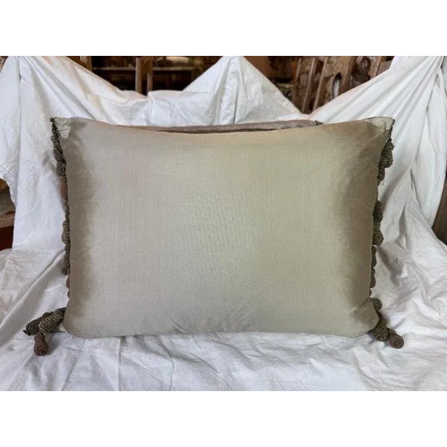 Melissa Levinson Antique Metallic Embroidered Silk Velvet Pillows, Baroque Style For Sale - Image 4 of 8