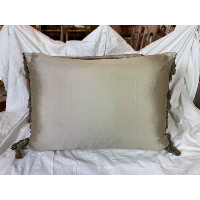 Melissa Levinson Antique Metallic Embroidered Textile Pillows For Sale - Image 4 of 8