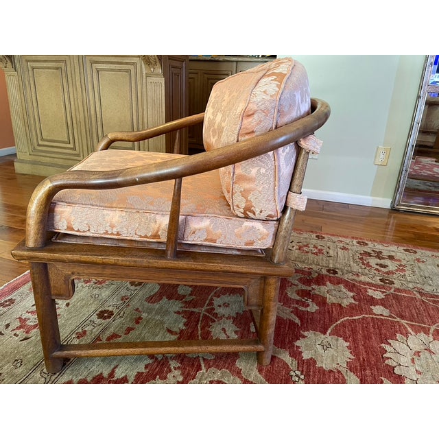 Asian Style Pair of Vintage Chinoiserie Chairs in Mozambique Wood For Sale - Image 4 of 17