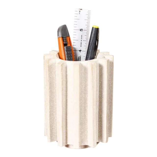 Stoneware Ceramic Modernist Pencil Holder Chairish