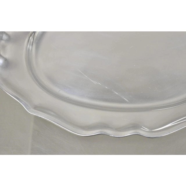Vintage Wilton Mount Joy, Pa Silver Plated Cast Aluminum 14" Dish Platter Tray For Sale In Philadelphia - Image 6 of 11