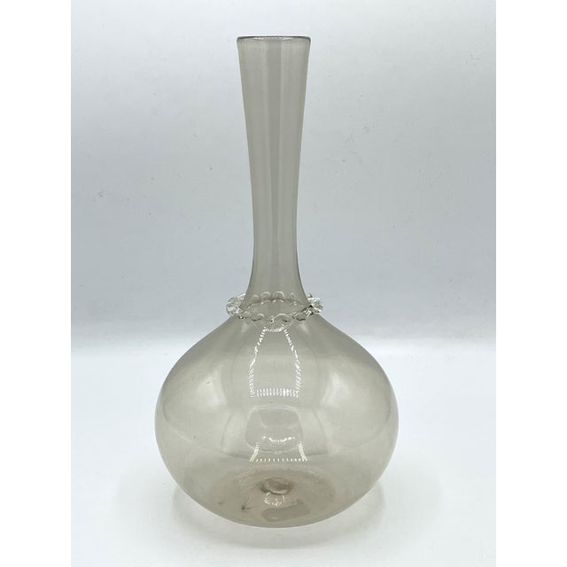 Acid Glass Bottle Vase by Vittorio Zecchin for Venini, 1940s For Sale - Image 3 of 3