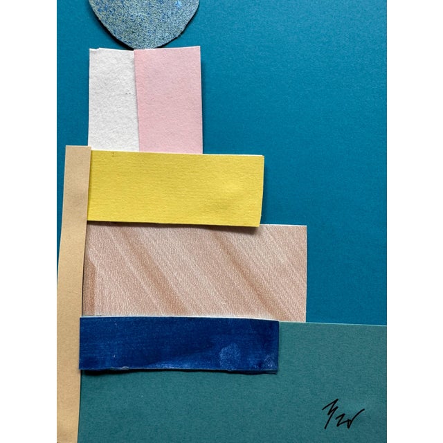 Paper "Pop Music 3" Original Mixed-Media Collage on Paper by Zac Woodiel For Sale - Image 7 of 9