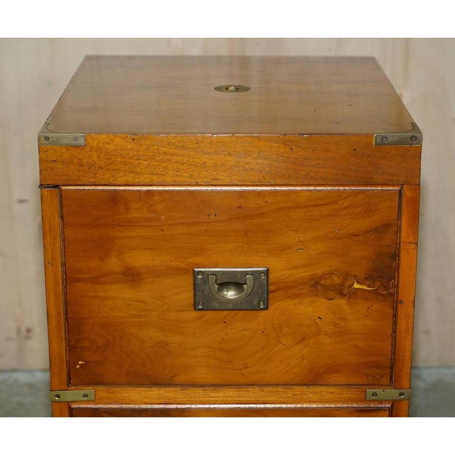 Military Campaign Drinks Cabinet in Burr Yew and Elm For Sale - Image 4 of 18