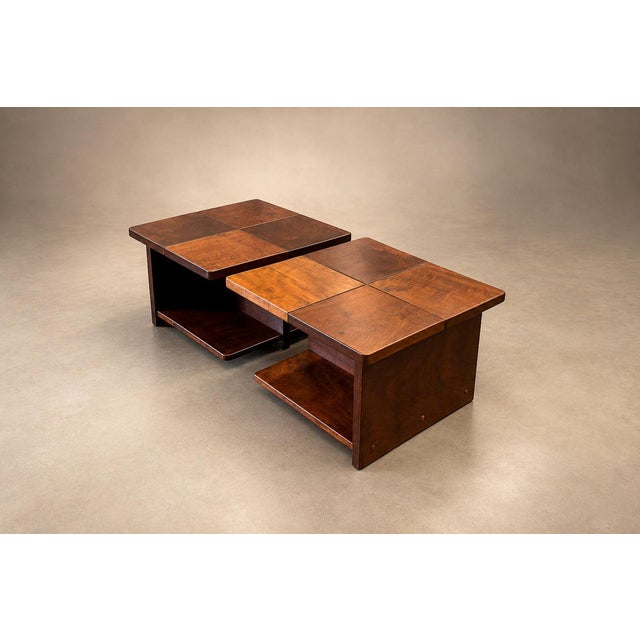 Pair of Brazilian Modern Imbuia Side Tables with Open Lower Storage and Display Shelves, Casa Finland, Brazil, 1960s — Lot 1130 For Sale - Image 18 of 18