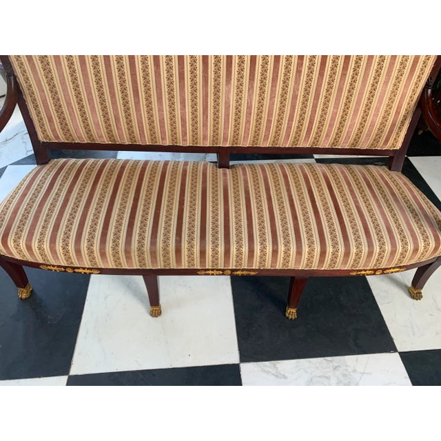 19th Century Empire Settee For Sale - Image 11 of 12