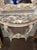 White 19th Century French Louis XVI Carved and Painted Console With Breccia Violetta Marble Top For Sale - Image 8 of 8