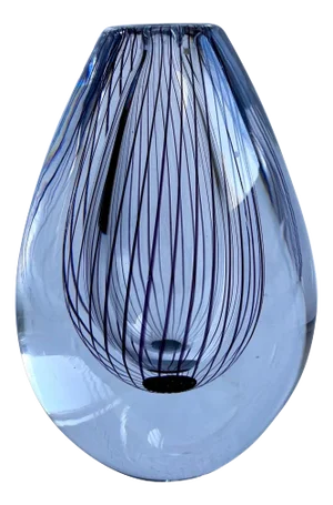 Small Glass Vase by Vicke Lindstrand for Kosta, 1950s