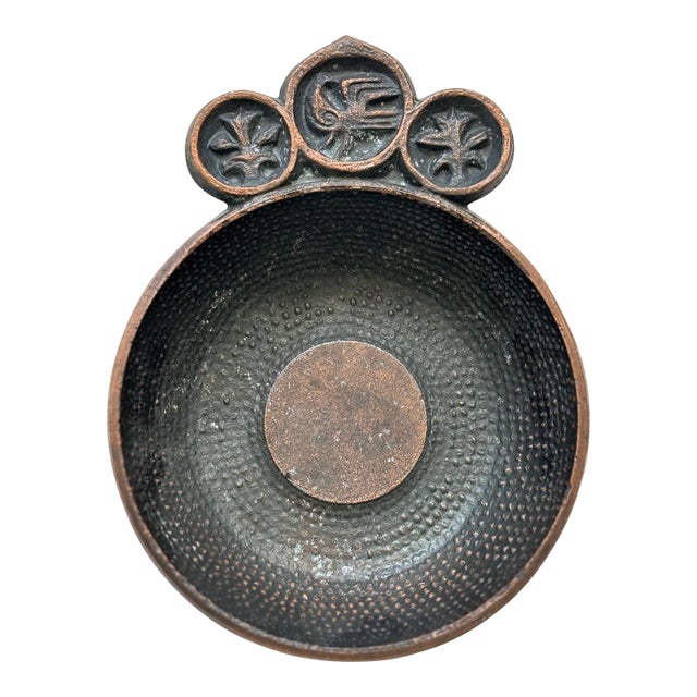 Mid-Century Brutalist Cast Copper Vide Poche / Catch All For Sale