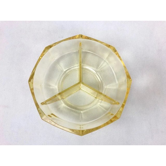 1930s Art Deco German Bowl in Citron Glass, 1930s For Sale - Image 5 of 8