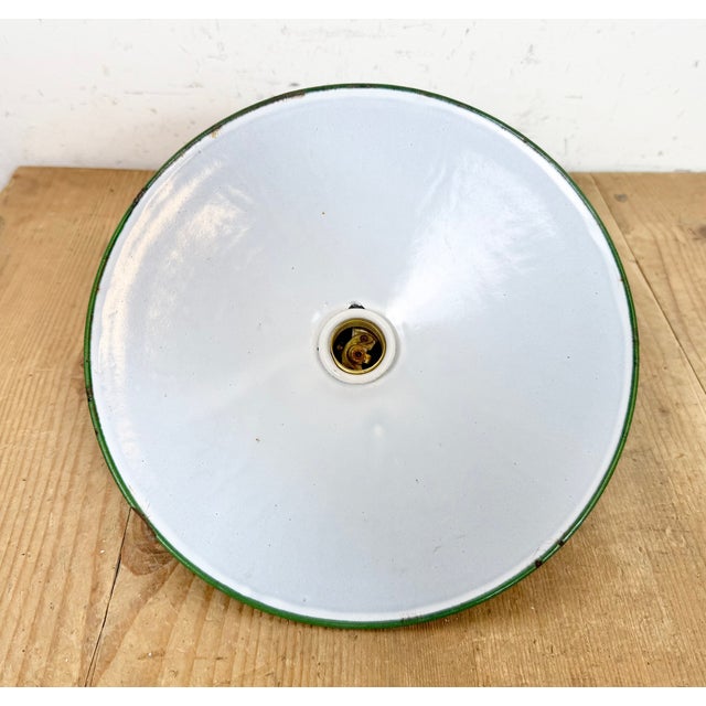 Industrial Green Enamel Light, 1930s For Sale - Image 13 of 14