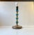 Scandinavian Blue Glass and Brass Table Lamp by Vitrika, 1960s For Sale - Image 3 of 10