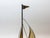 Vintage Mid-Century Modern Brass Sailboat Sculpture on Natural Stone Base For Sale - Image 4 of 8