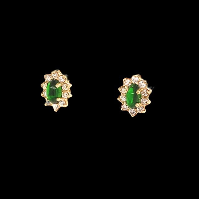 Natural Finely Faceted Quality Tourmaline Diamond Earrings 14k Gold 0.85 TCW Certified $1,250 113472 Please look at the...
