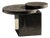 Coffee Table in Brown Petrified Wood with Double Circular Top on Cubic Base, Indonesia, 1980s For Sale