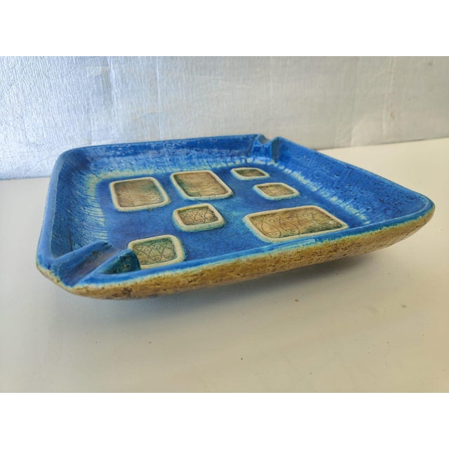 Large Ceramic Trinket Tray in Blue Rimini by Aldo Londi for Bitossi, Italy, 1960 For Sale - Image 10 of 10