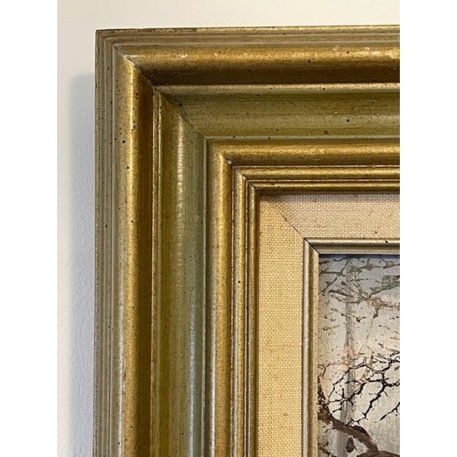 Late 20th Century Late 20th Century Original Oil Winter Landscape, Vintage For Sale - Image 5 of 12